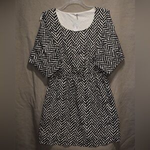 Black and White Chevron Dress